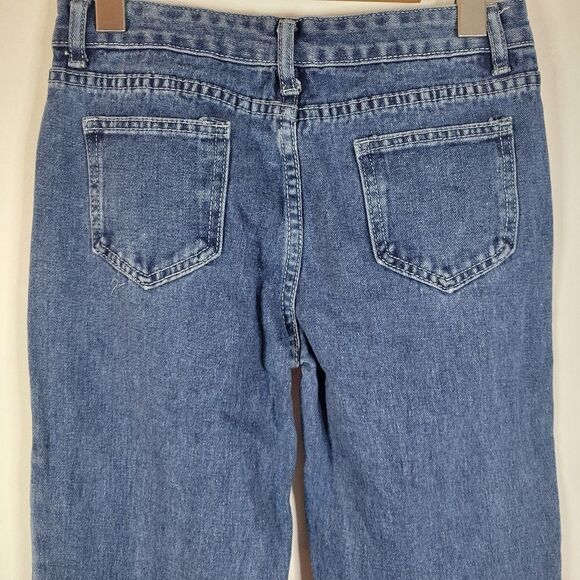 🦋11-12Y Butterfly Embroidered Blue Jeans - Picture 5 of 12